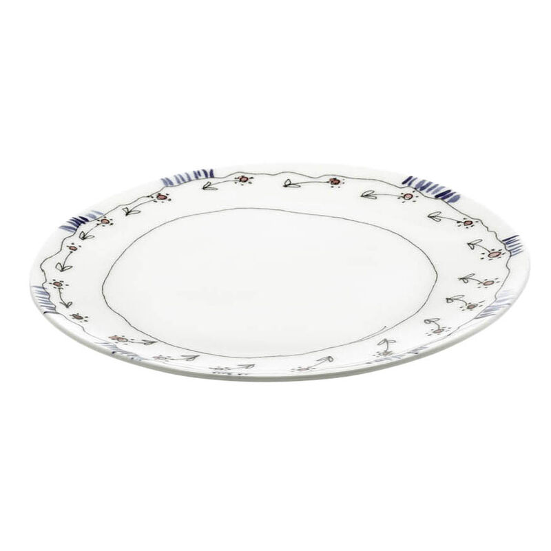 Marni Midnight Flowers Breakfast Plates Set Of 2 - Anemone Milk image number 0